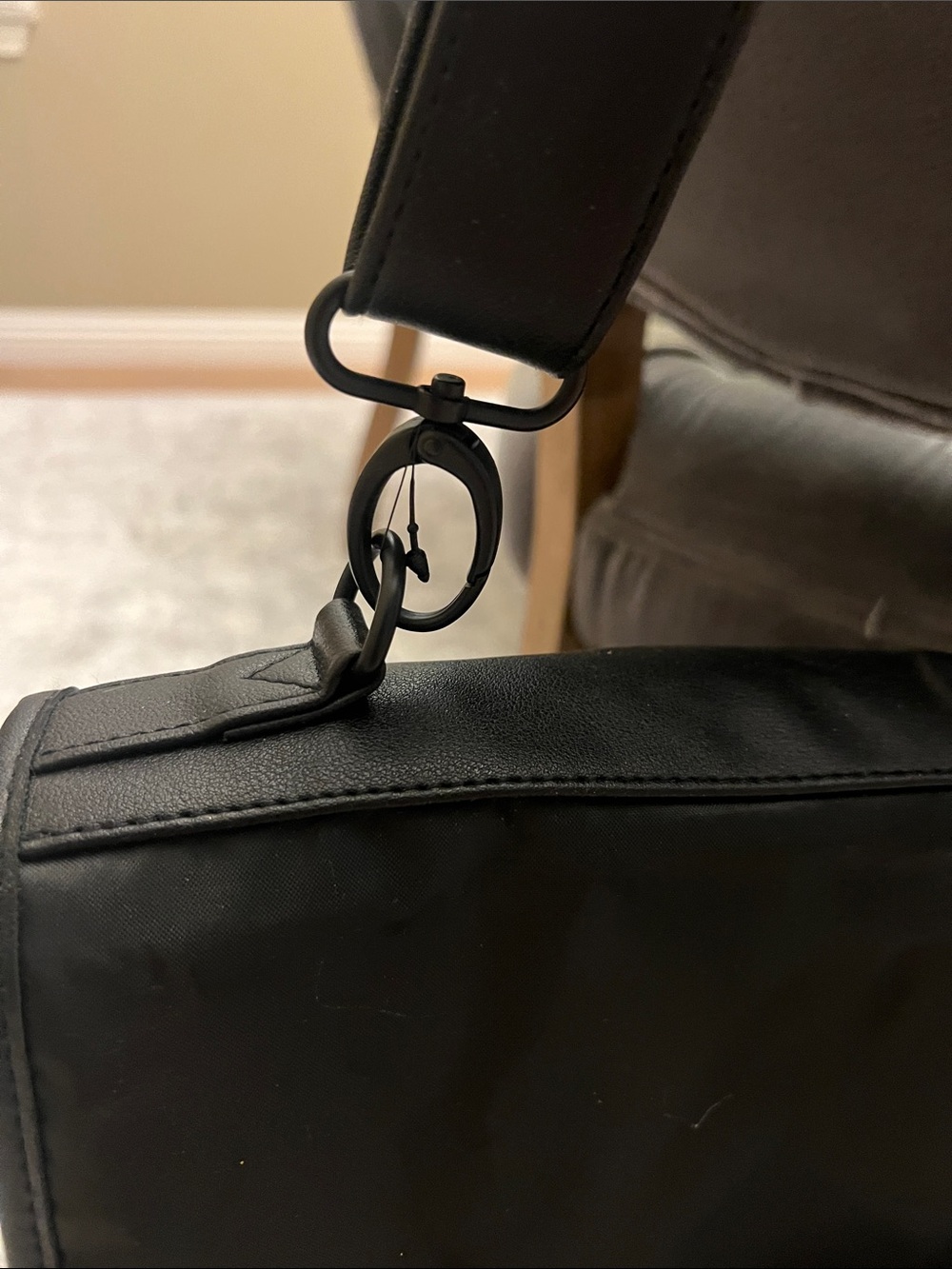 BEIS Black Garment Bag with Front Travel Pouch - Picture 6 of 7